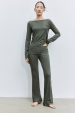 Flared Jersey Pants