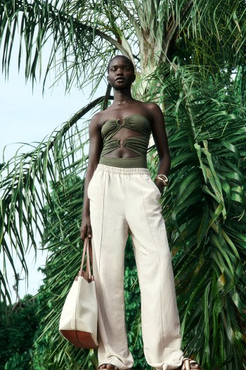 Linen-blend Pants