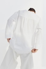 Linen-blend Pullover Shirt