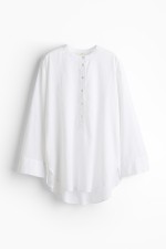 Linen-blend Pullover Shirt